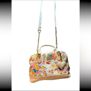 betsy johnson crossbody medium sized floral purse
